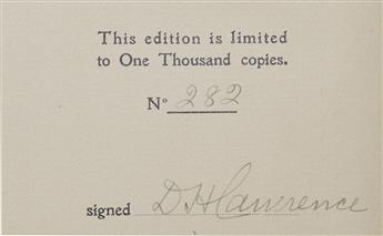 LAWRENCE, D.H. Lady Chatterleys Lover.
